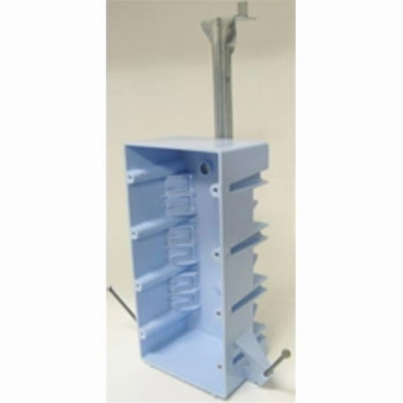 Cantex EZ Box New Work 55 cu in Rectangle PVC 4 gang Outlet Box Gray