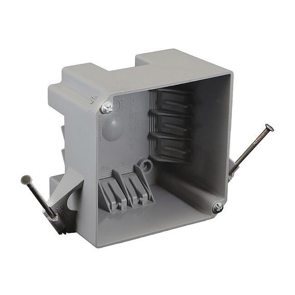 Cantex Industries 45562006 EZ32XNR 4 in. PVC Square Deep Box with Nails