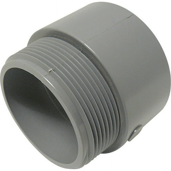 Cantex Conduit Fitting Adapter, 2-1/2 in, Threaded, PVC, PVC Coated 5140109