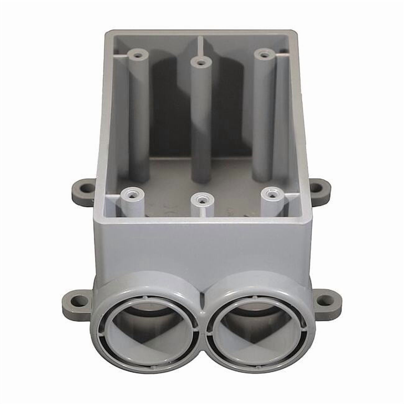 Cantex Weatherproof Box,2Inlet,1 in Hub,PVC 5133543