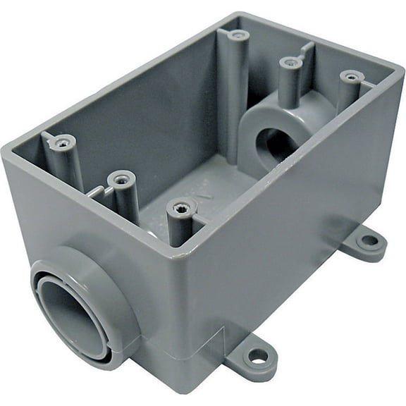 Cantex Weatherproof Box,2Inlets,PVC 5133464