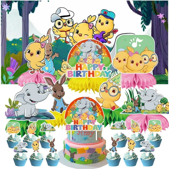 Canticos Party Decorations Decor Supplies Honeycomb Centerpieces Table Toppers Cake Toppers for Birthday Photo Props