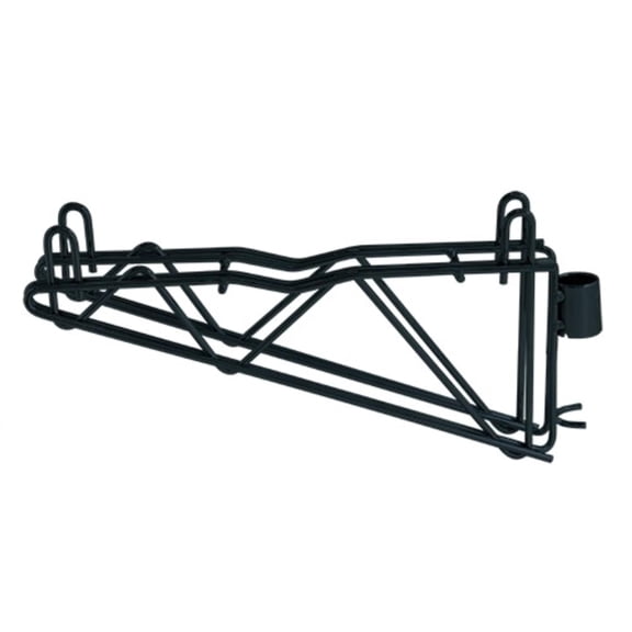 Cantilever Multiple Shelf Post Wall Mount, (1) 14" double post cantilever arm, (2) post mount brackets, black epoxy finish, NSF