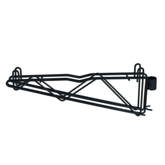 Cantilever Multiple Shelf Post Wall Mount, (1) 18" double post cantilever arm, (2) post mount brackets, black epoxy finish, NSF