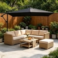 thumbnail image 1 of Cantilever Offset Patio Umbrella Replacement Canopy, UV30+ Protection Waterproof Polyester Top Cover, 9.8x6.5FT Rectangle Parasol Fabric for Garden, Yard & Outdoor Use, 1 of 3