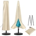 thumbnail image 1 of Cantilever Umbrella Covers - Outdoor Offset Umbrella Cover for 7ft to 12ft Square Parasol Banana Umbrellas, UV Protection Waterproof Oxford Fabric Folding Rod, Black, 1 of 6