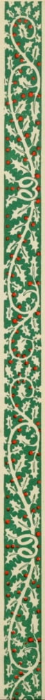 Cantique de NoÔøΩl 1900 Holly border Canvas Art - Unknown (24 x 36)