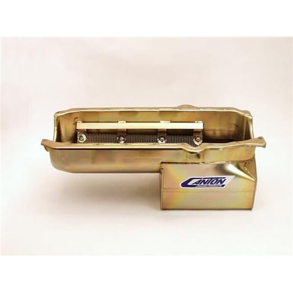Canton 13-080 Small Block Chevy Steel Drag Race Oil Pan - 6 qt.
