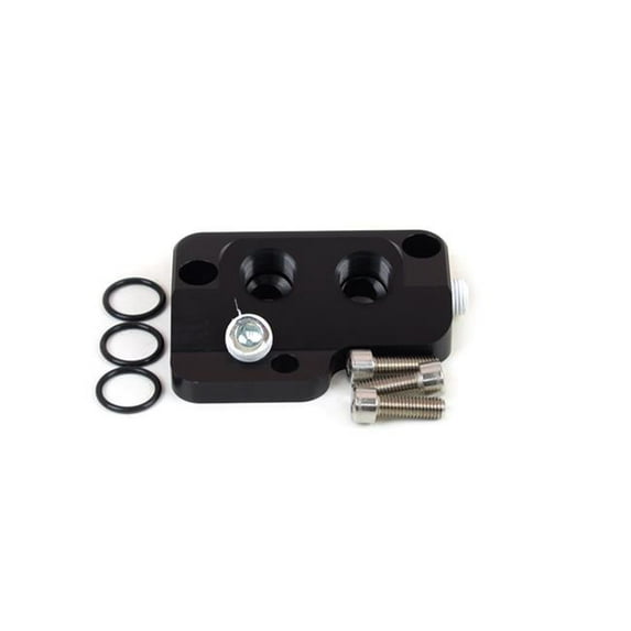 Canton 22-627 Billet Remote Oil Filter Adapter with Hardware 1/2 in NPT Ports