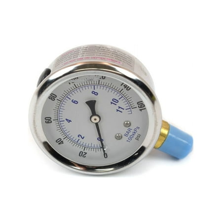 Canton 24-500 Accusump Liquid Filled Stainless Oil Pressure Gauge 0-160 Psi