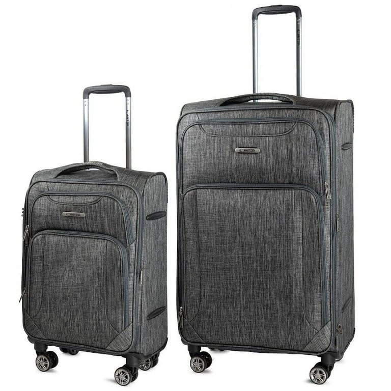 Cantor Ultra Lightweight Softside Luggage with Spinner Wheels Set