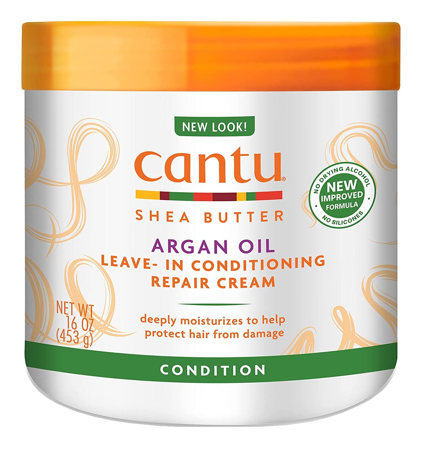 Cantu Argan Oil Leave-In Conditioner Repair Cream 16oz (Pack of 3)