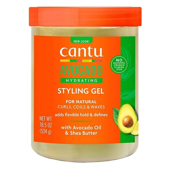 Cantu Avocado Hydrating Styling Gel 18.5oz Jar (Pack of 3)