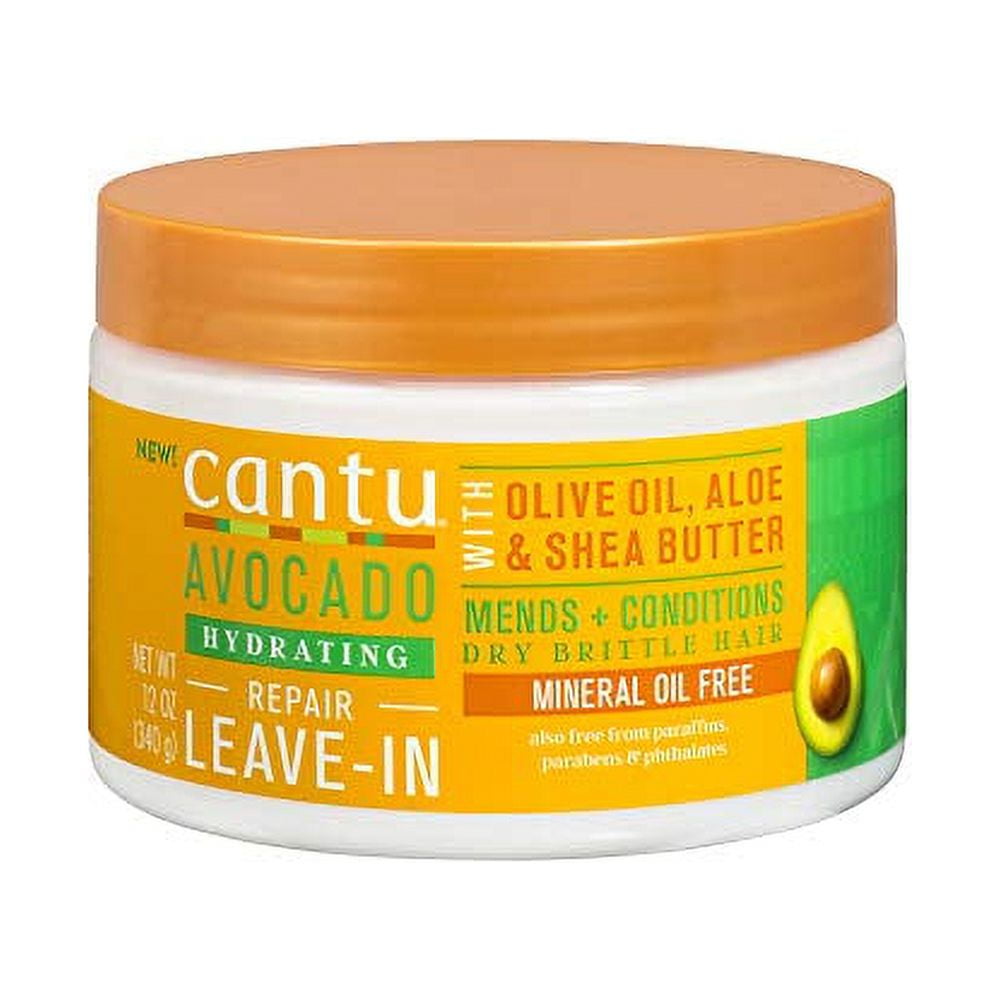 Cantu Avocado Leave in Conditioning Cream with Olive Oil Aloe Shea Butter, 12 oz, 2 Pack