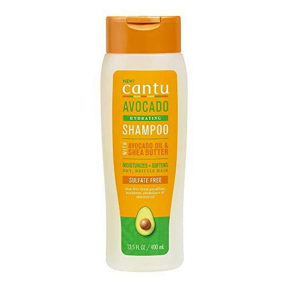 Cantu Avocado Sulfate Free Shampoo with Avocado Oil Shea Butter, 13.5 oz, 2 Pack