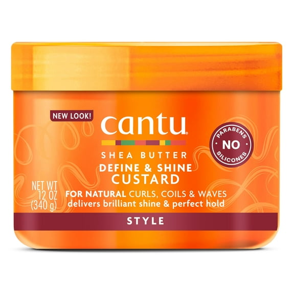 Cantu Define & Shine Custard with Shea Butter for Natural Hair, 12 oz (Packaging May Vary) C30