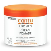 Cantu Mens Styling Pomade with Shea Butter for Flexible Hold, 8 oz