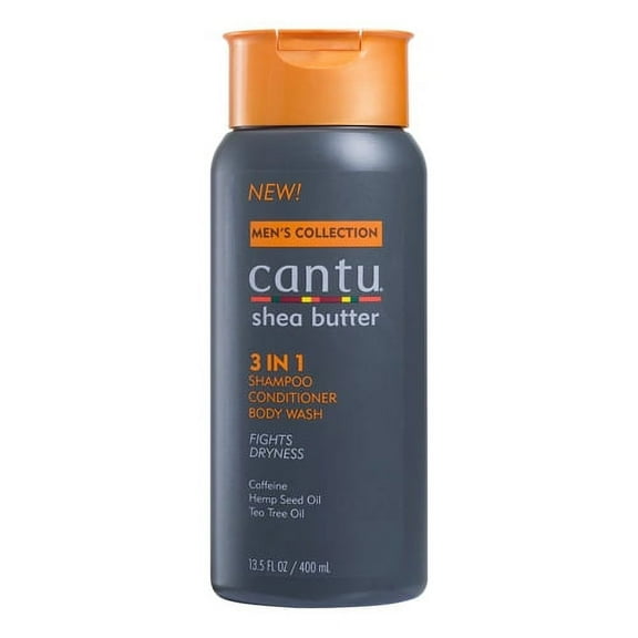 Cantu Mens Collection 3 in 1 Shampoo, Conditioner and Body Wash, 13.5 Oz