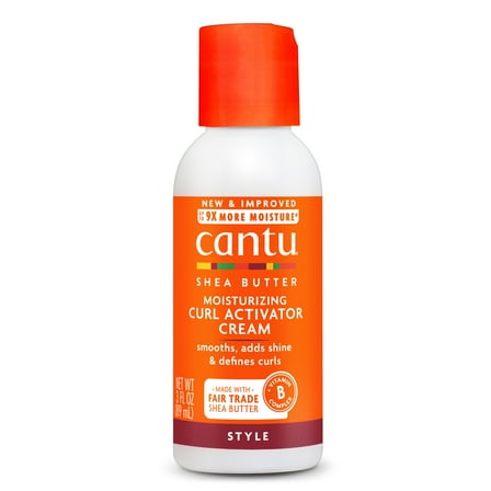 Cantu Moisturizing Curl Activator Cream with Shea Butter, 3 fl oz, Travel Size