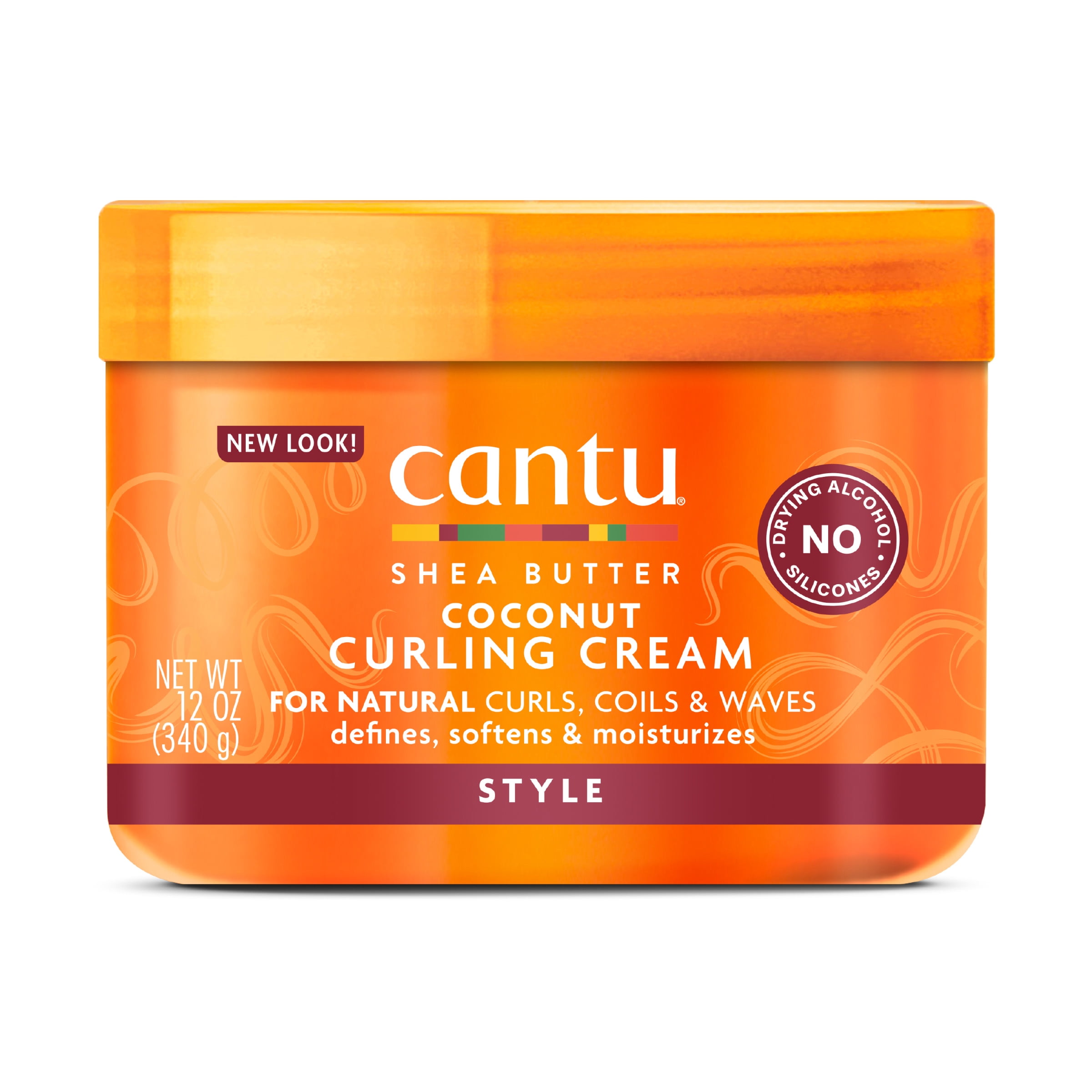 Cantu Shea Butter Coconut Curling nourishing Moisturizing Hair Styling Cream, 12 oz