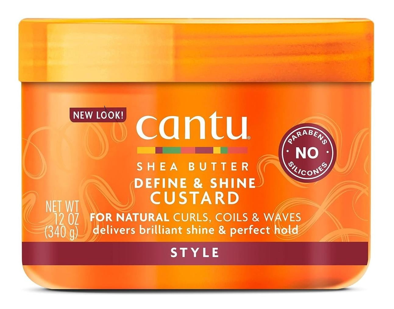 Cantu Shea Butter Define And Shine Custard 12oz Jar (Pack of 3)