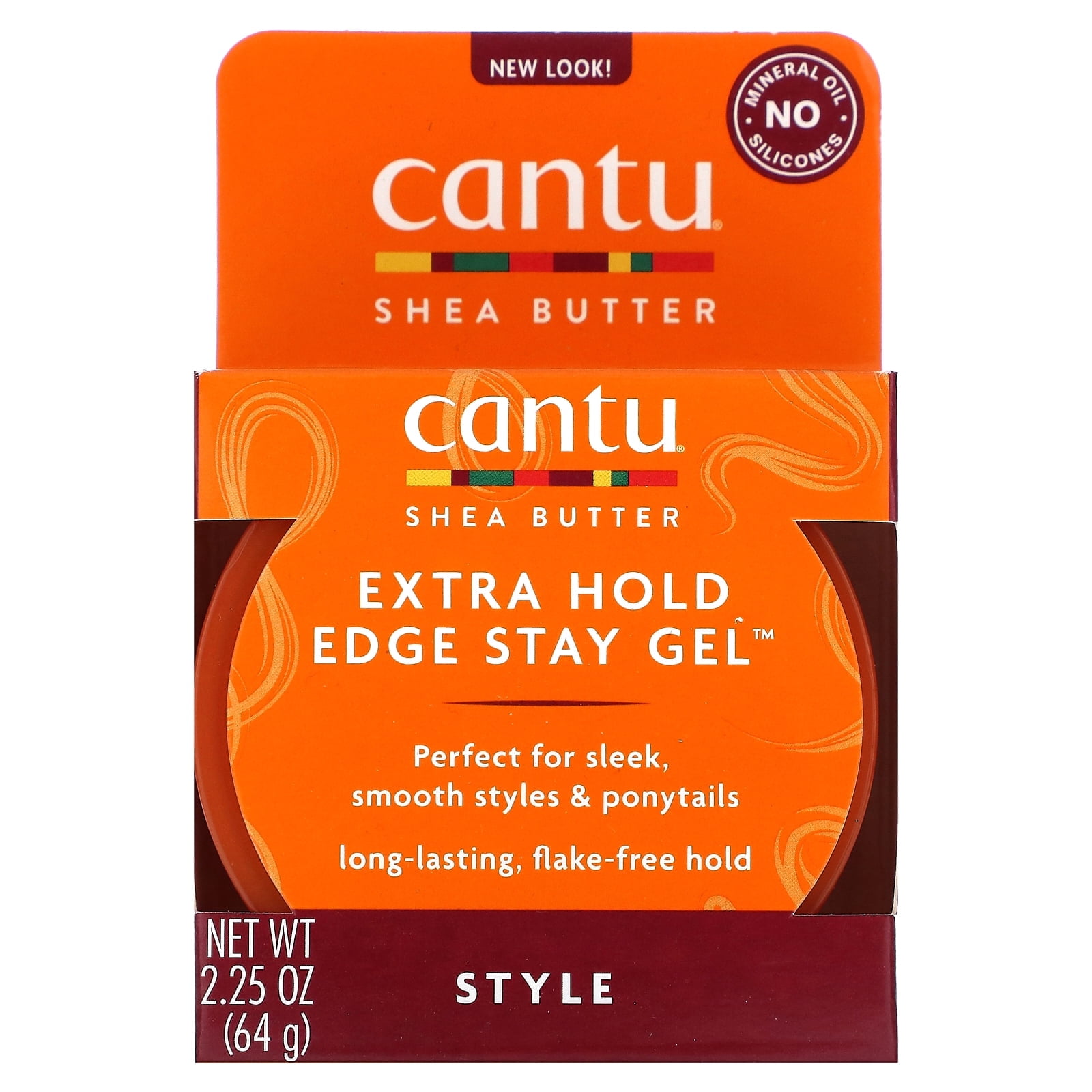 Cantu Shea Butter Edge Control Gel – Extra Hold, 64 G, Für Natürliches Haar, Ohne Sulfate & Silikone