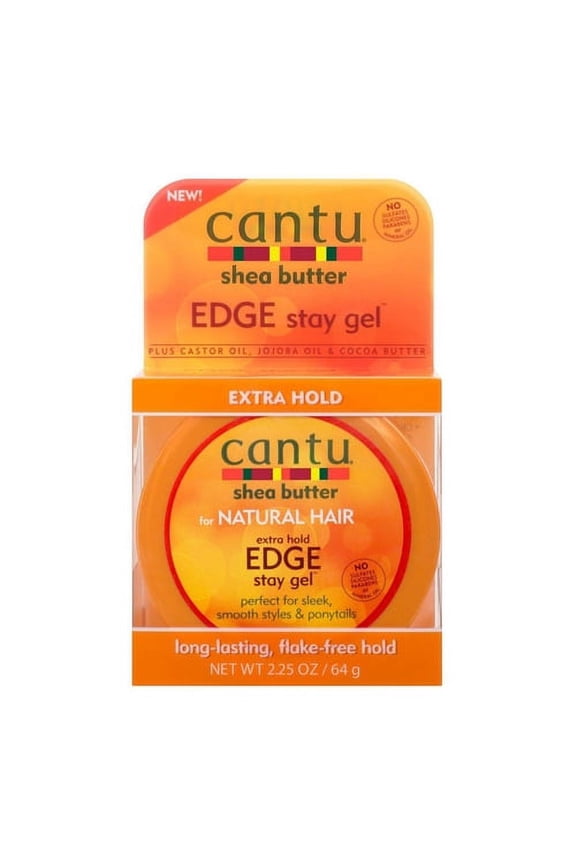 Shea Butter Extra Hold Edge Stay Gel for Natural Hair, 2.25 Oz