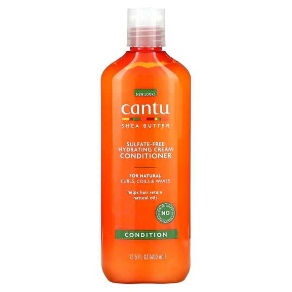 Cantu, Shea Butter Sulfate-Free Hydrating Cream Conditioner, For Natural Curls, Coils Waves, 13.5 fl oz (400 ml)