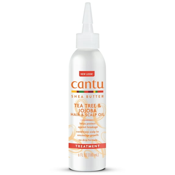 Cantu Shea Butter Tea Tree & Jojoba Hair & Scalp Oil, No-Drip Formula, 6 fl oz