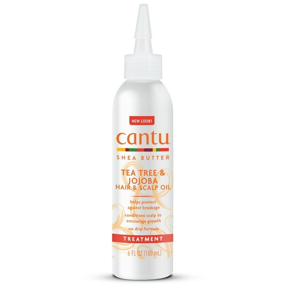 Cantu Shea Butter Tea Tree & Jojoba Hair & Scalp Oil, No-Drip Formula, 6 fl oz