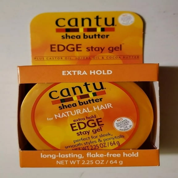 Cantu Shea Butter for Natural Hair Edge Stay Gel, Extra Hold 2.25 oz (Pack of 2)