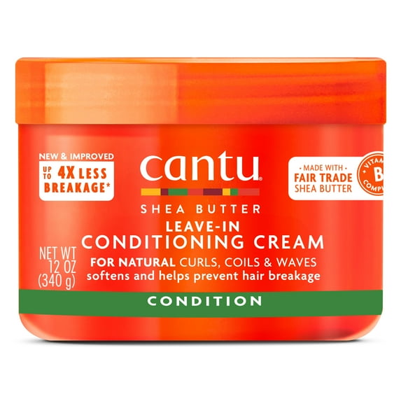 Cantu Shea Butter for Natural Hair Leave-In Conditioning Cream 12 fl. oz. Jar