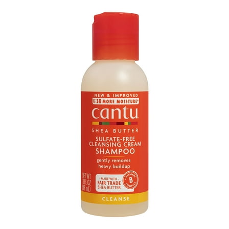Cantu Sulfate-Free Cleansing Cream Shampoo for Natural Hair, 3 fl oz