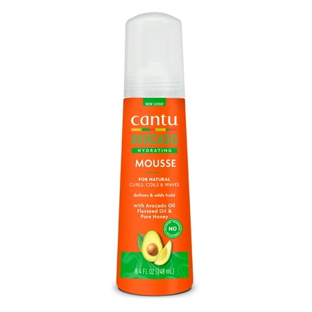 Cantu Sulfate-Free Hydrating Styling Mousse with Avocado Oil, 8.4 fl oz