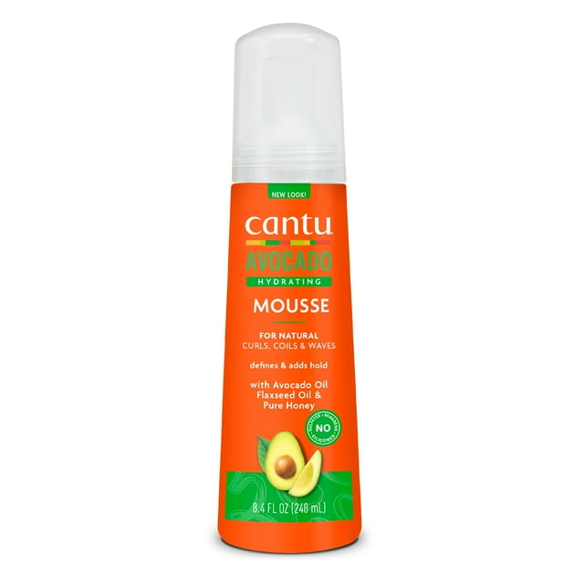Cantu Sulfate-Free Hydrating Styling Mousse with Avocado Oil, 8.4 fl oz