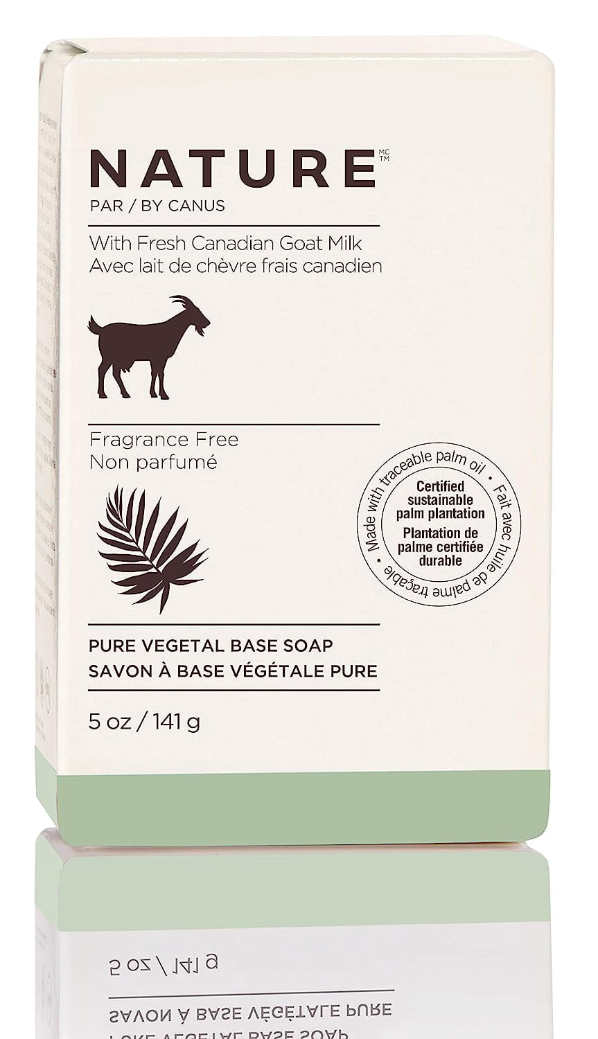 Canus Goats Milk Bar Soap, Fragrance Free, 5 Oz
