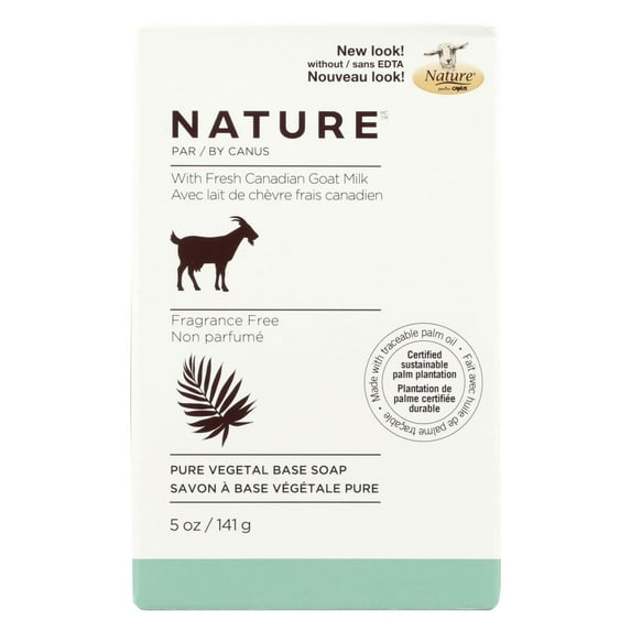 Canus Nature Goat's Milk Bar Soap Fragrance Free 5 oz Pack of 2