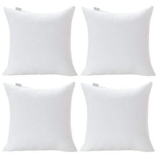 Acanva Throw Pillow Inserts 16 x 16 Decorative Stuffer Soft  Hypoallergenic Polyester Couch Square Form Euro Sham Cushion Filler,  16-4P, White 4 Pack 