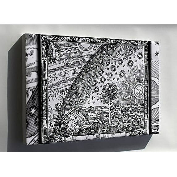 Canvas 16x24; Flammarion Woodcut Engraving Original