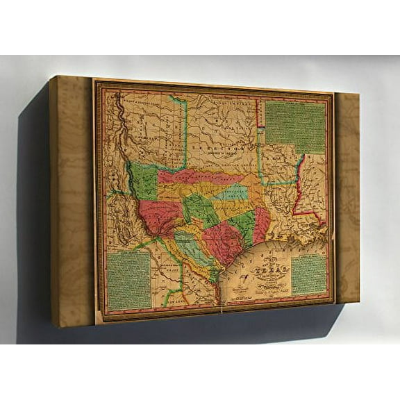 Canvas 24x36; Map Of Texas 1835