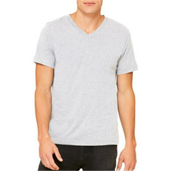 Canvas 3005 Unisex Jersey Short-Sleeve V-Neck T-Shirt - Athletic Heather - Extra Large