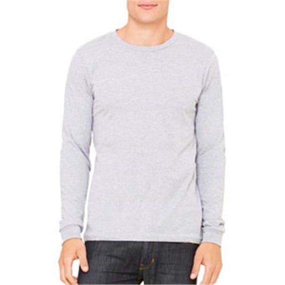 Canvas 3501 Mens Jersey Long-Sleeve T-Shirt - Athletic Heather - Medium