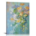 thumbnail image 1 of Canvas Abstract 3 Piece Wall Art Modern Decorations Paintings Vibrant Colorful Theme White Floater Frame Wall Hanging for Office Bedroom Kitchen -16x20in, 1 of 4