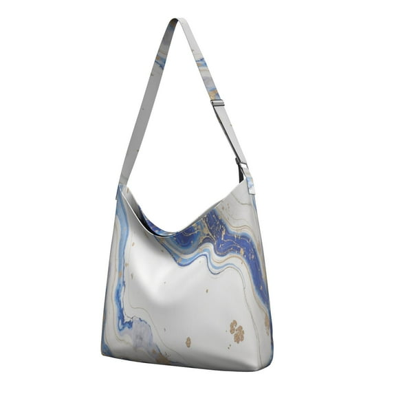 Canvas Aesthetic Tote Bag for Shopping Enthusiasts Fashionistas Cute Fashion Crossbody Handbag Casual Tote with Zipper Tote Reusable Bags,marble Modern Geometric Flowers Abstract Women's Retro Large S