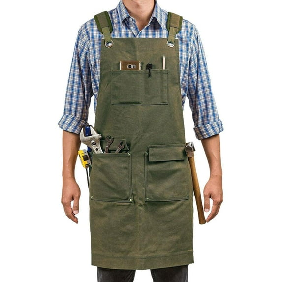Canvas Apron - High-Quality, Multifunctional Design with Pockets for Storage, Available in Multiple Colors