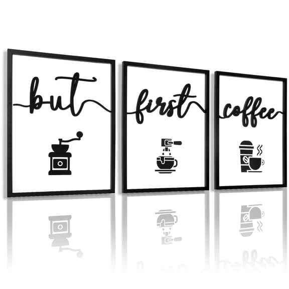 Canvas Art Prints But First Coffee 16"L x 12"W Wall Decor