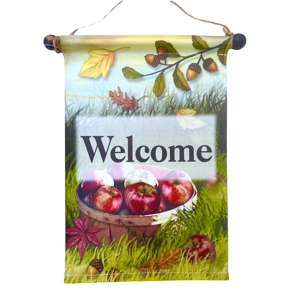 Canvas Autumn's Bounty Welcome Banner by Ganz (12 Inch)