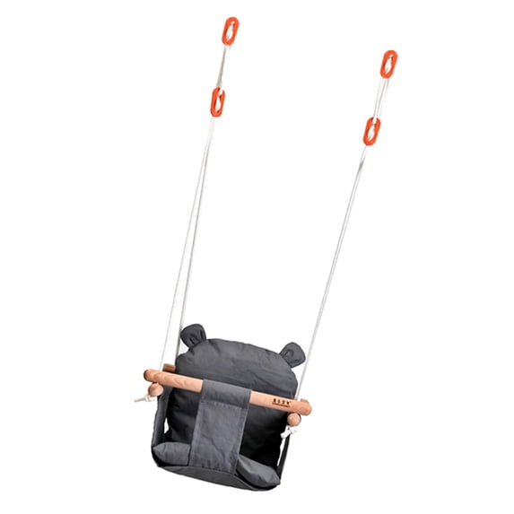 Canvas Baby Swing Seat High Back with Adjustable Chains Hanging Swing Seat Baby Swings for Indoor Playground Babies Toddlers