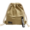 thumbnail image 1 of Canvas Backpack Drawstring Backpack Casual Backpack Drawstring Pocket Bag Fashion Small Bag Travel Day Pack for Women Men, 1 of 7