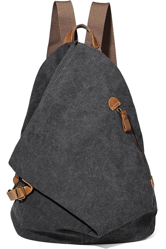 Canvas  Backpack - Large Casual Daypack Outdoor Travel Rucksack Hiking Backpacks for Men Women